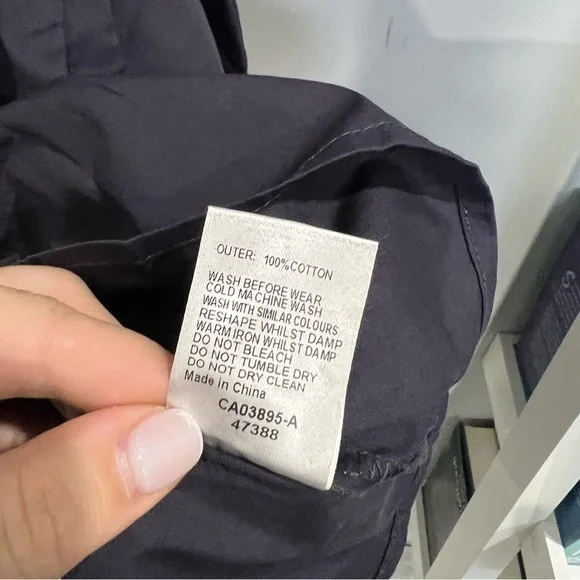 Calli Button Up Navy Belted Dress Bonne Shirt Dress Us 8 - Natural Fibres - Picture 6 of 7